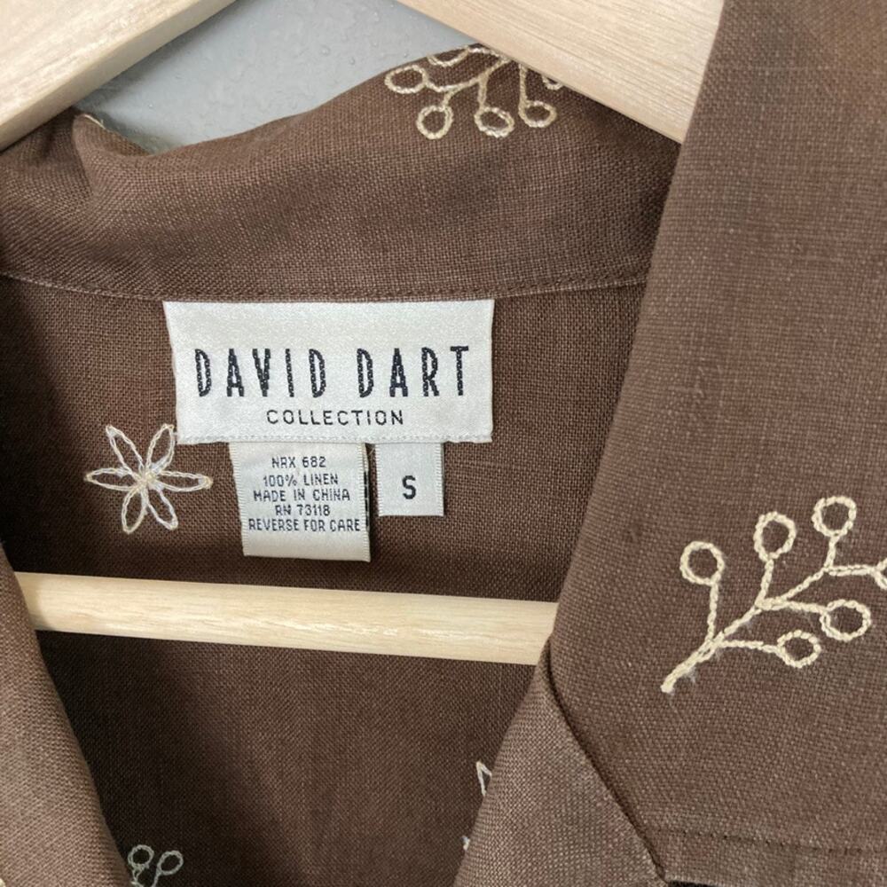 David Dart Collection Linen Buttoned Cardigan Tun… - image 3
